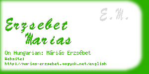 erzsebet marias business card